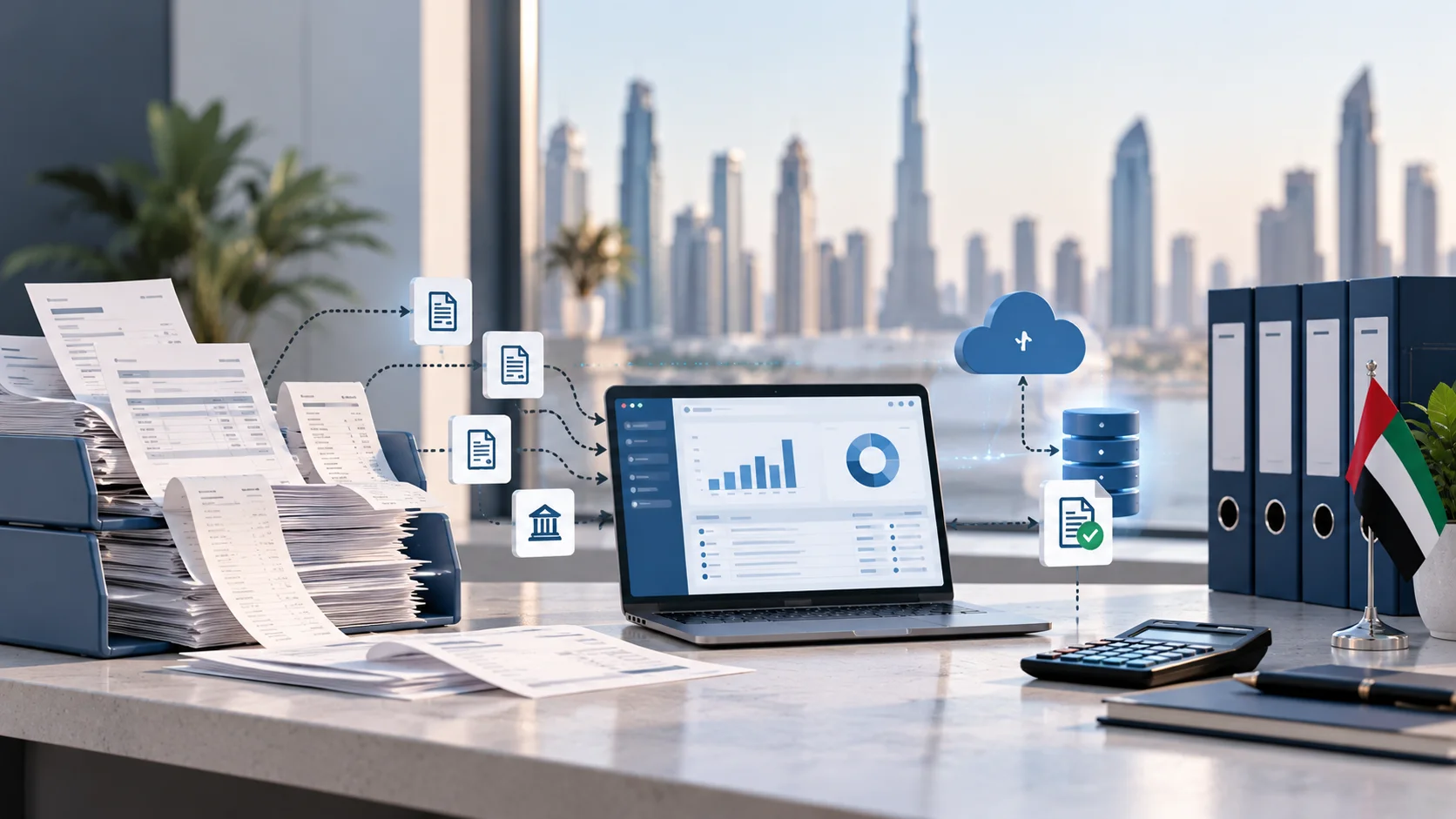 UAE VAT bookkeeping technology, VAT compliance UAE, cloud bookkeeping Dubai, UAE corporate tax, digital tax records UAE