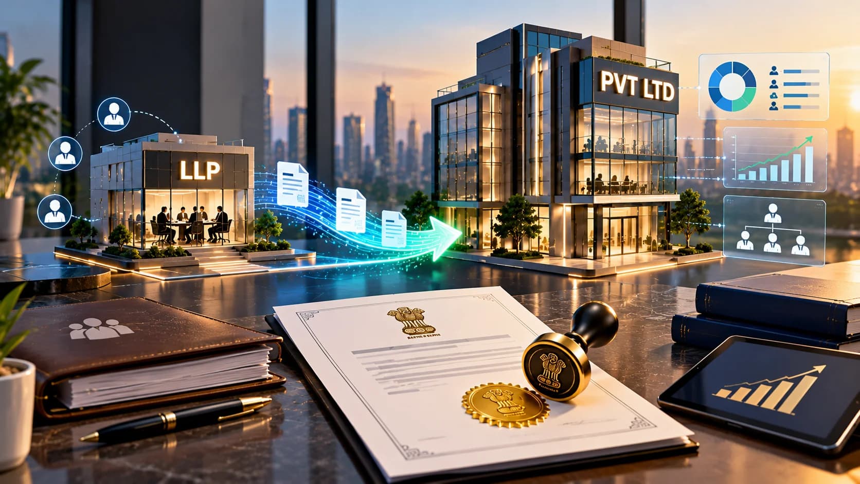 LLP to private limited conversion, LLP conversion India, convert LLP to company, private limited conversion process, MCA LLP conversion filing