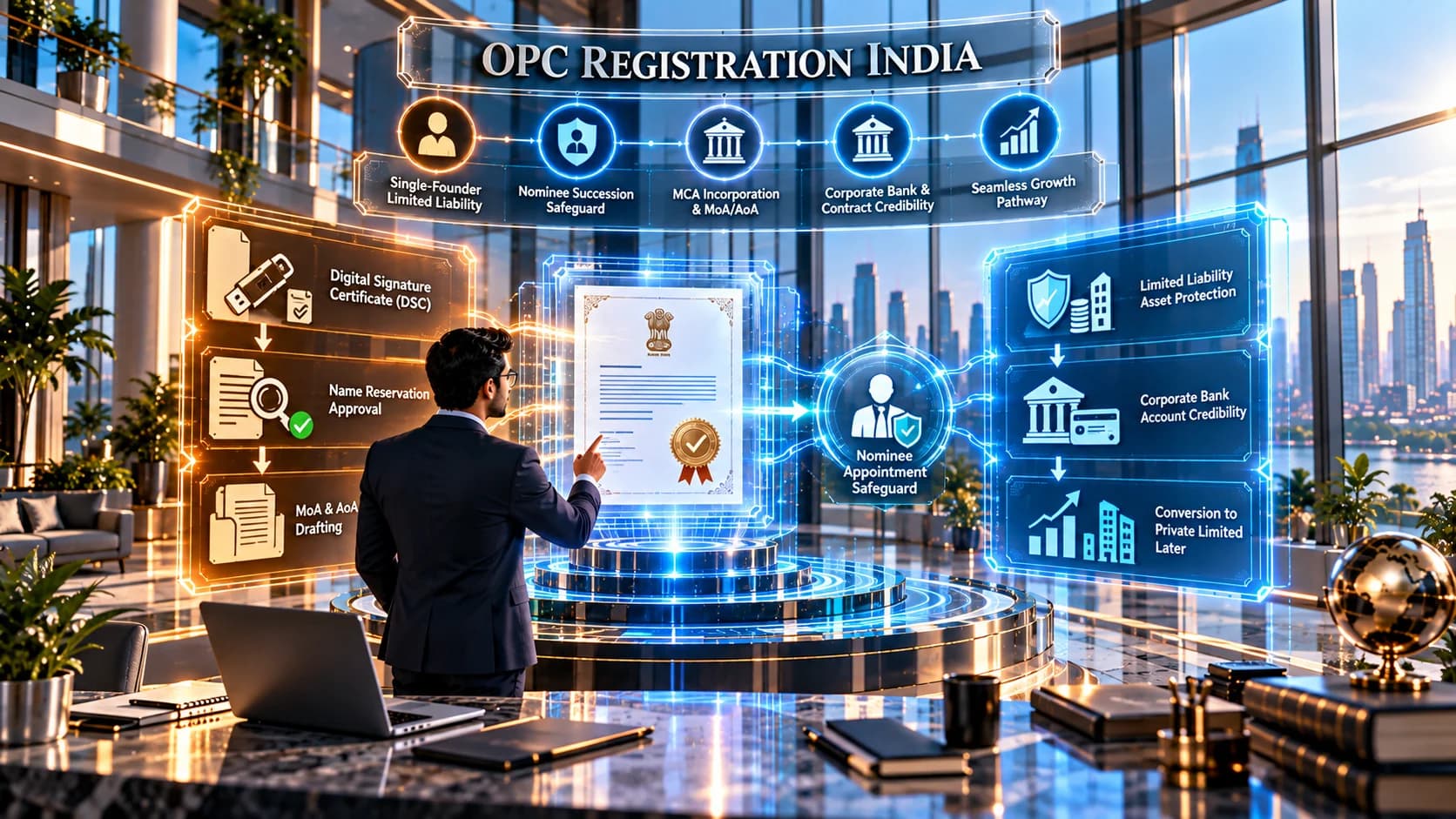 OPC registration in India, One Person Company registration, OPC incorporation India, single owner company registration, OPC compliance