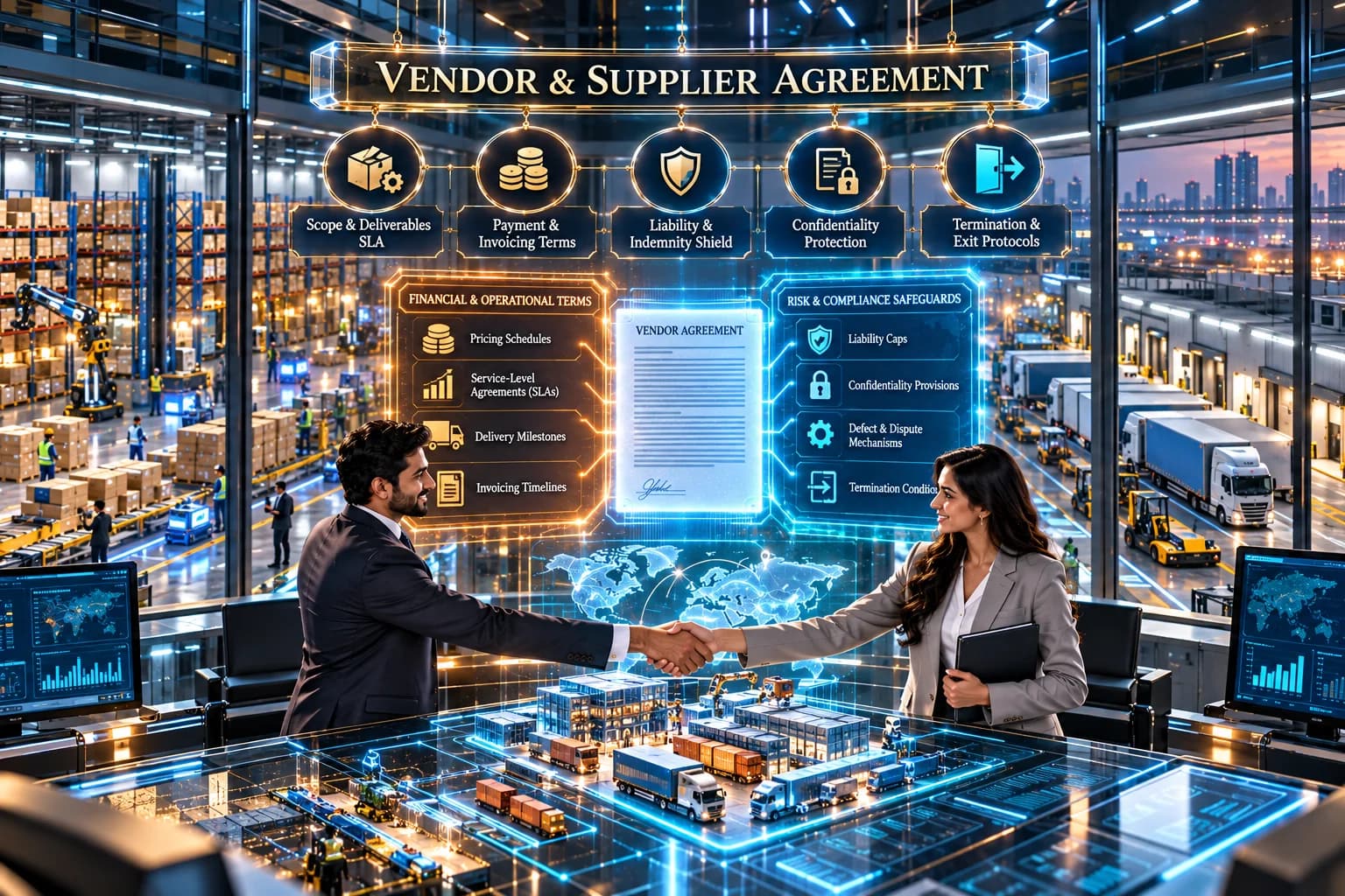 vendor agreement drafting, supplier agreement drafting, vendor contract India, service agreement with vendor, payment terms contract